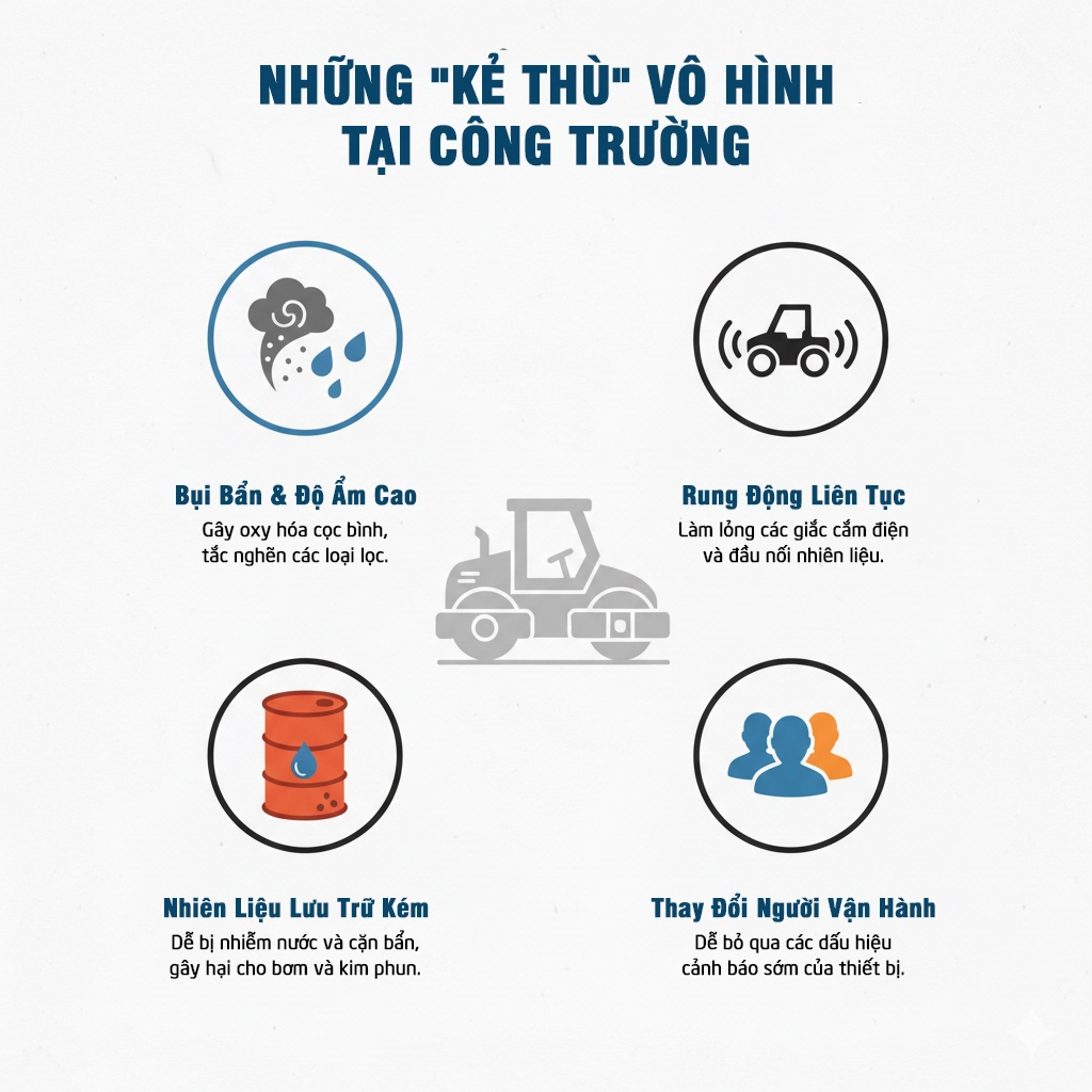 xe lu không đề nổ được