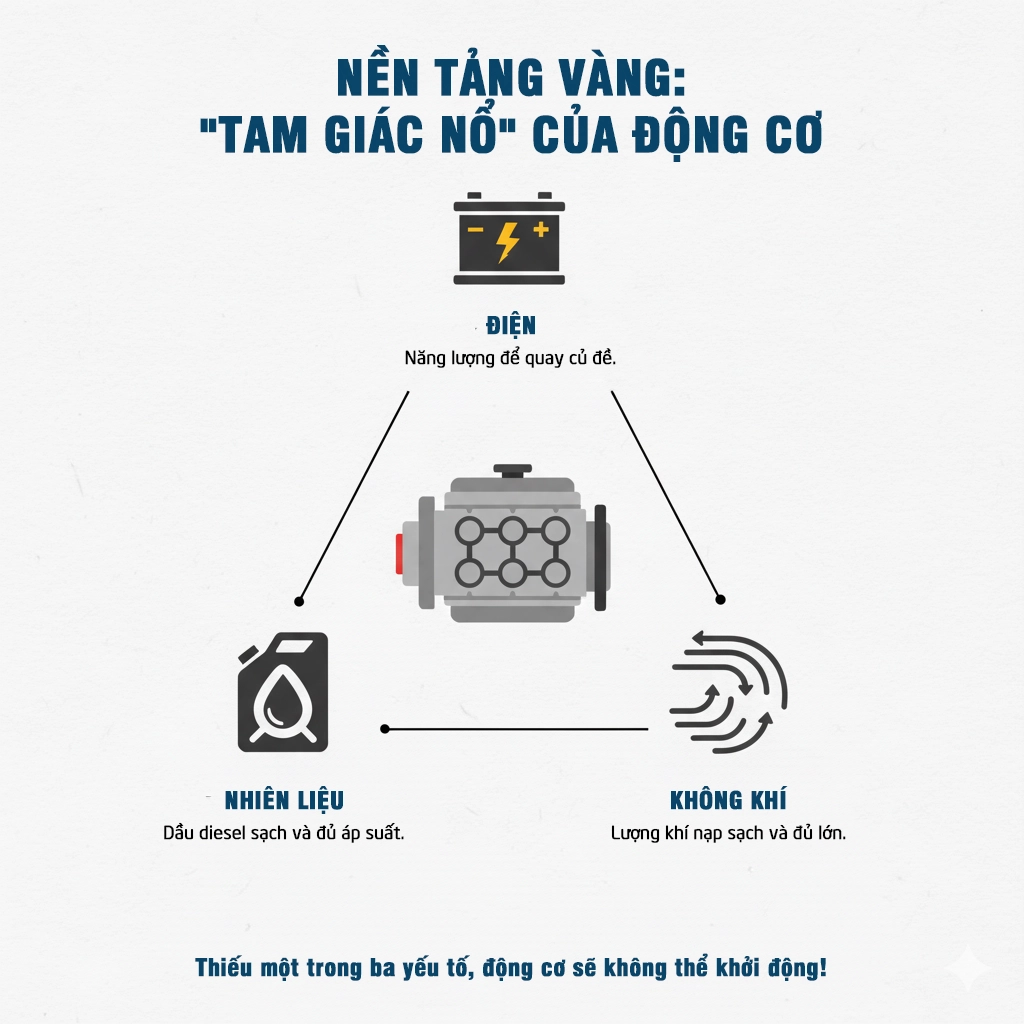 xe lu không đề nổ được
