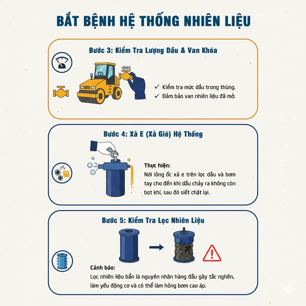 xe lu không đề nổ được