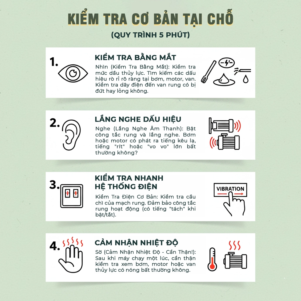xe lu mất rung hoặc rung yếu