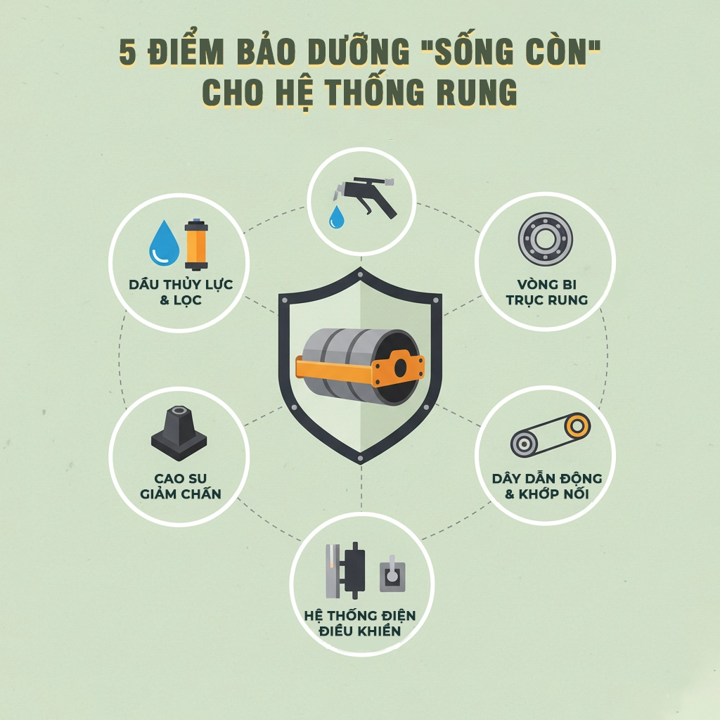 xe lu mất rung hoặc rung yếu