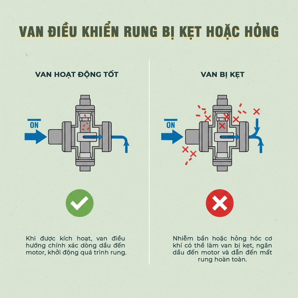 xe lu mất rung hoặc rung yếu