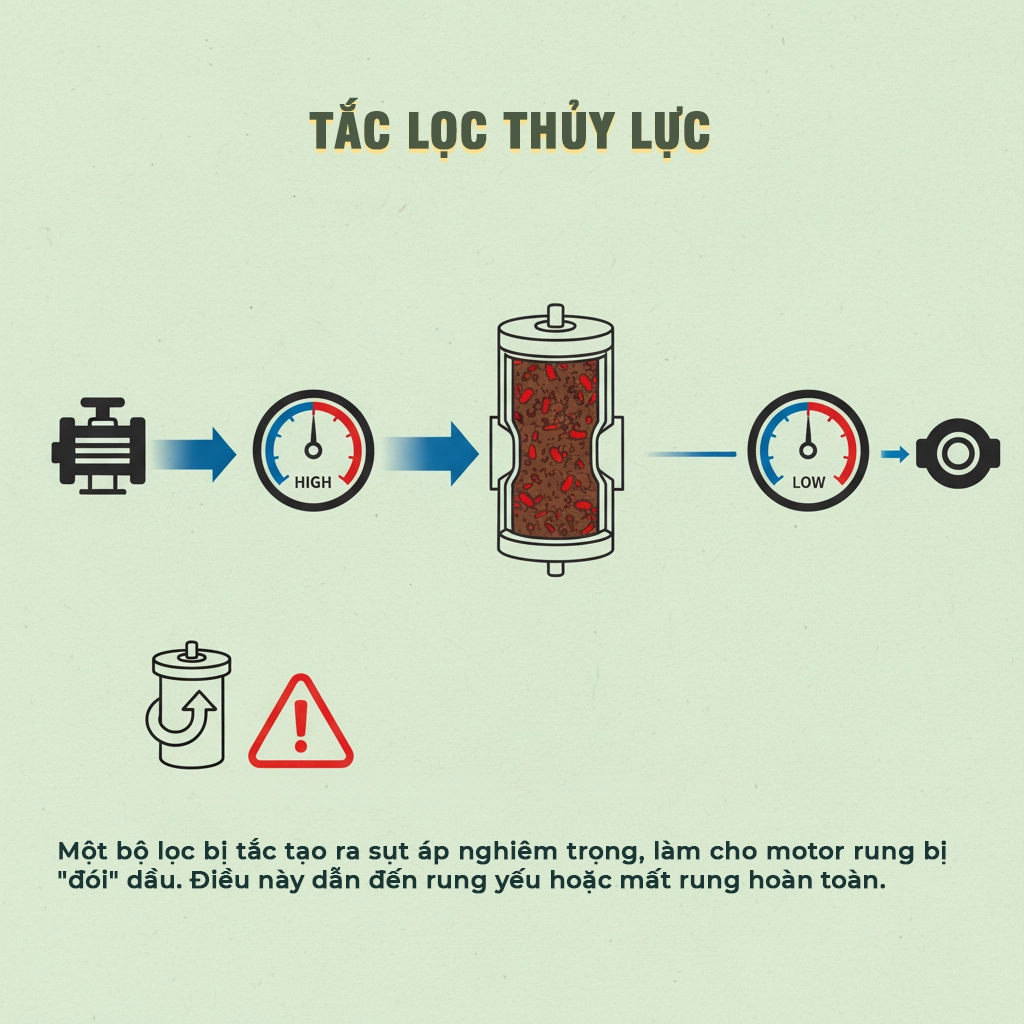 xe lu mất rung hoặc rung yếu