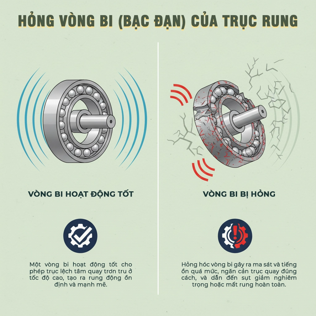 xe lu mất rung hoặc rung yếu