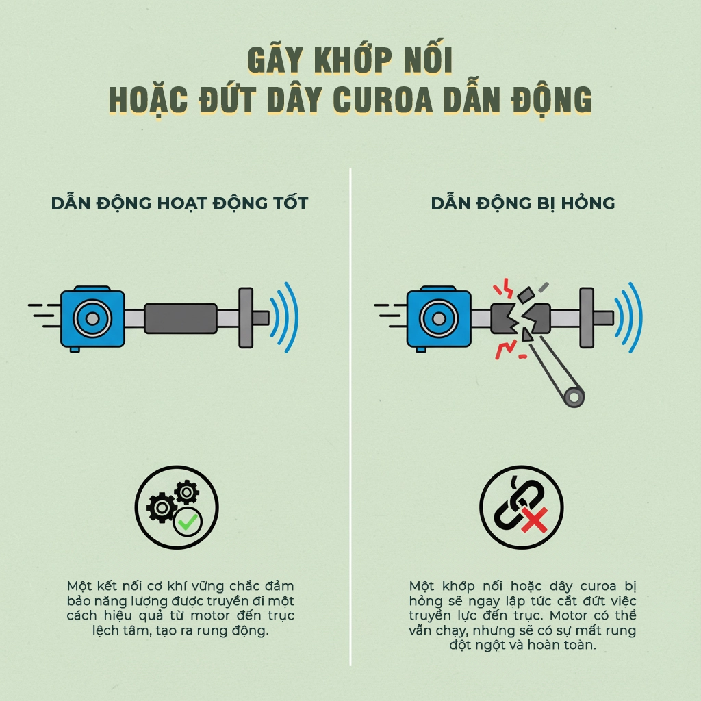 xe lu mất rung hoặc rung yếu