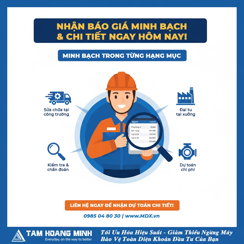 dịch vụ sửa chữa máy đào